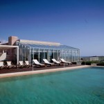 The pool provides a place to relax after a day on the trail