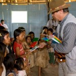 Sharing School Supplies at a school in Peru