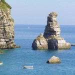 A Faraglioni rock stack, off the island of Capri.