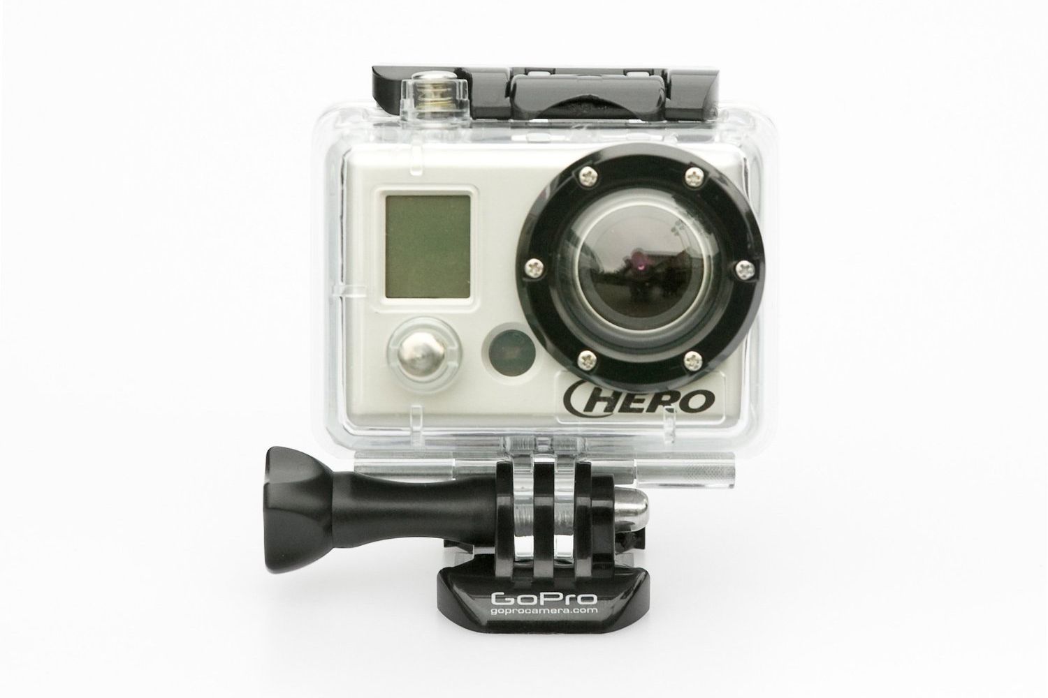 A GoPro mobile camera.