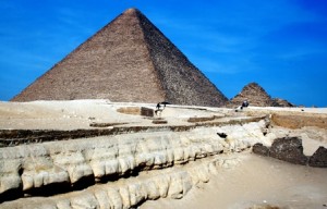 Th Pyramids of Giza, Egypt.