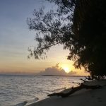 Sunset from the beach in Palau