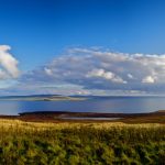 Scotland landscape with ocean