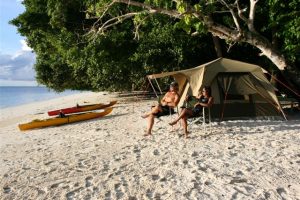 Beach camping