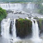 Aerial view of Argentinian waterfalls