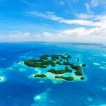 Aerial view of Palau islands