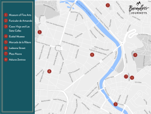 Map of points of interest in Bilbao