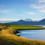 A sweeping Icelandic landscape on a sunny day
